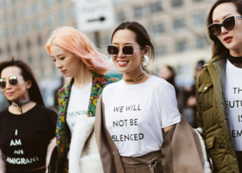 The exhibit chronicles women’s empowerment via fashion